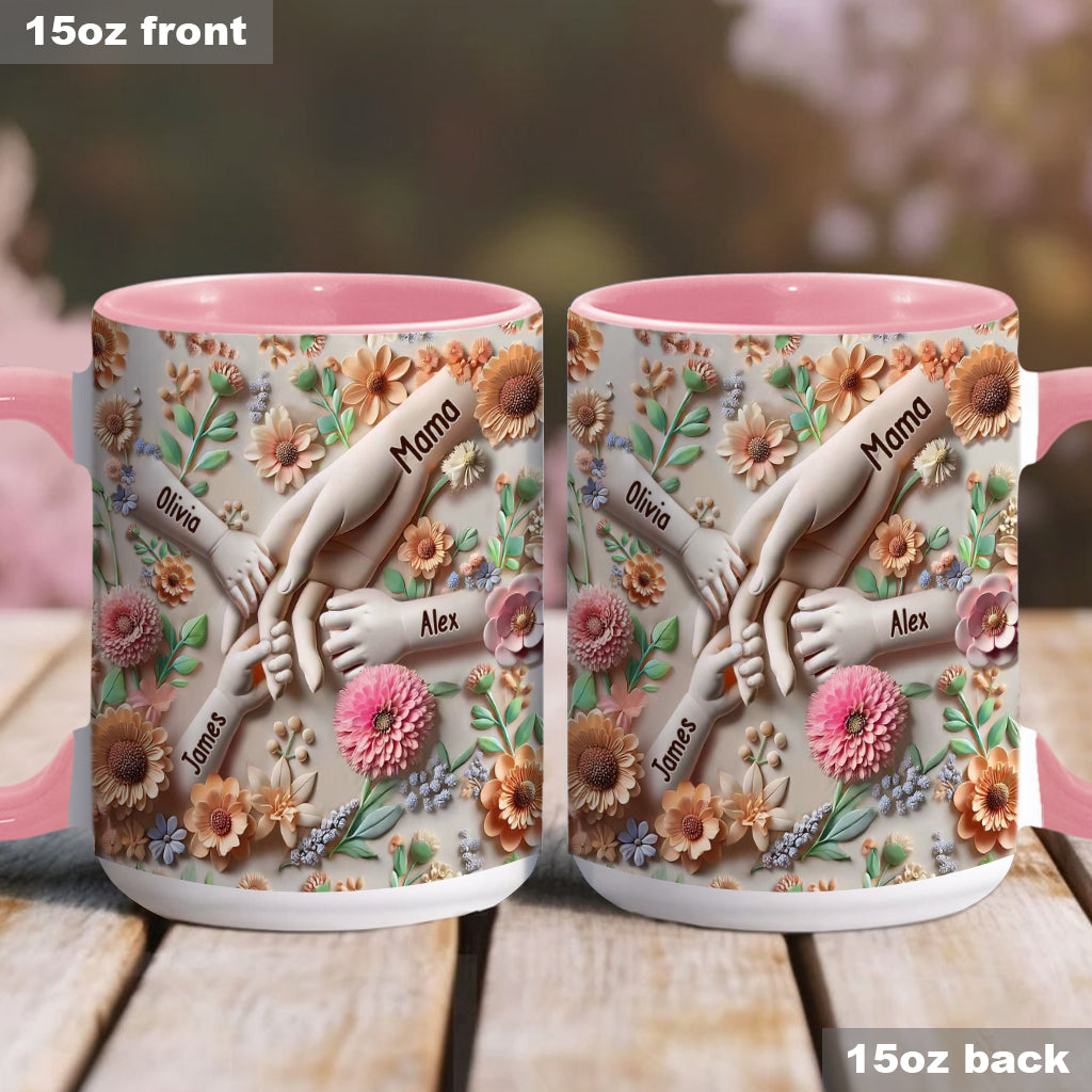 Hold Our Hands - Personalized Mother Accent Mug