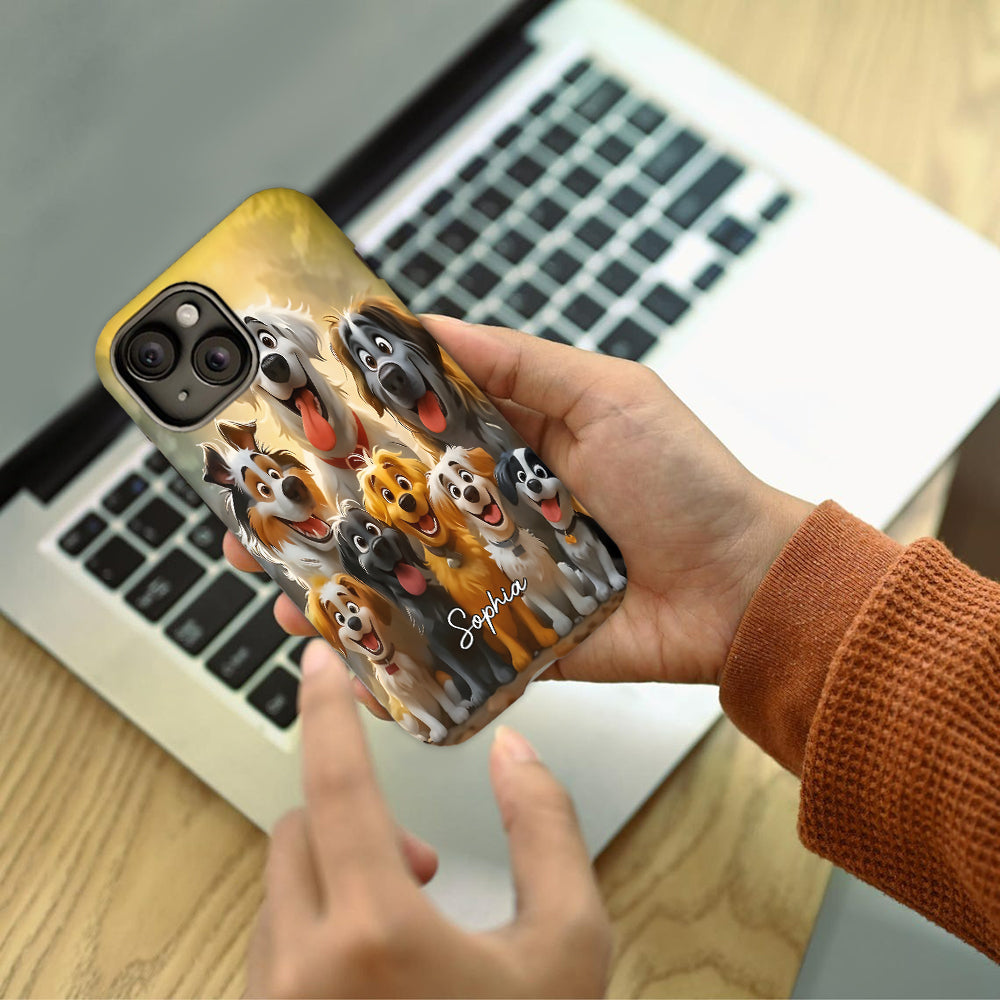 Juste une fille qui aime les chiens - Coque de téléphone personnalisée avec impression intégrale de chien