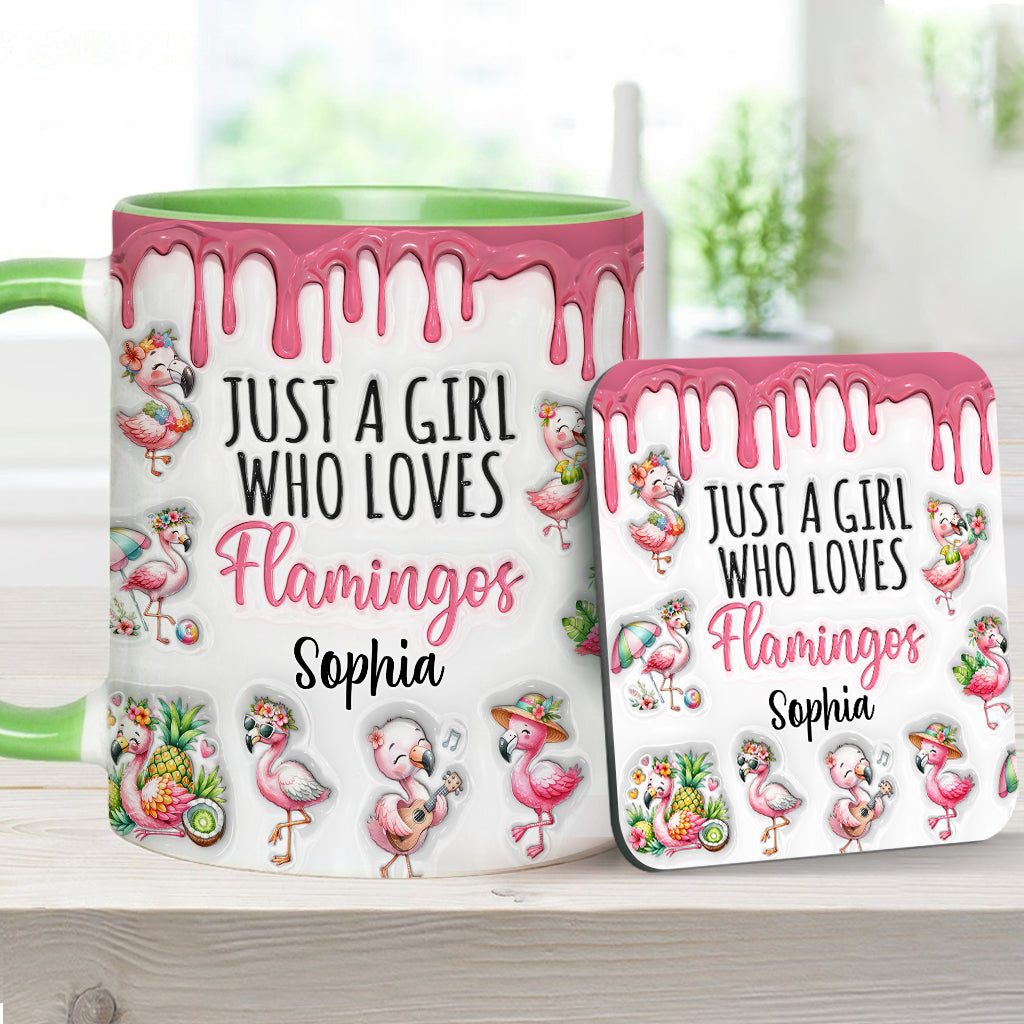 Mug personnalisé « Juste une fille qui aime les flamants roses »