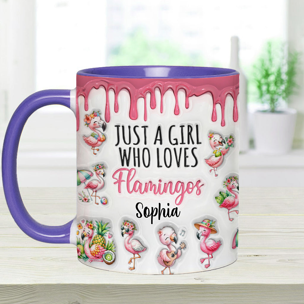 Mug personnalisé « Juste une fille qui aime les flamants roses »
