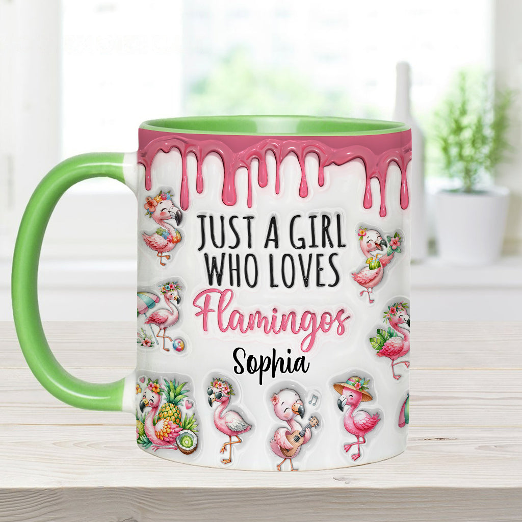 Mug personnalisé « Juste une fille qui aime les flamants roses »