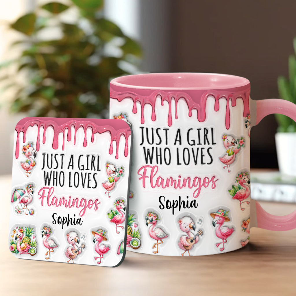 Mug personnalisé « Juste une fille qui aime les flamants roses »