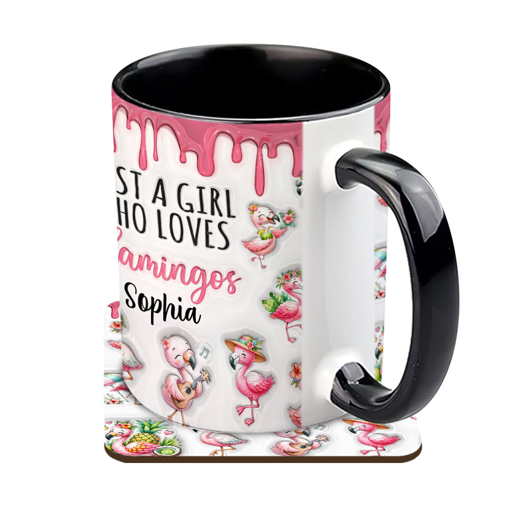 Mug personnalisé « Juste une fille qui aime les flamants roses »