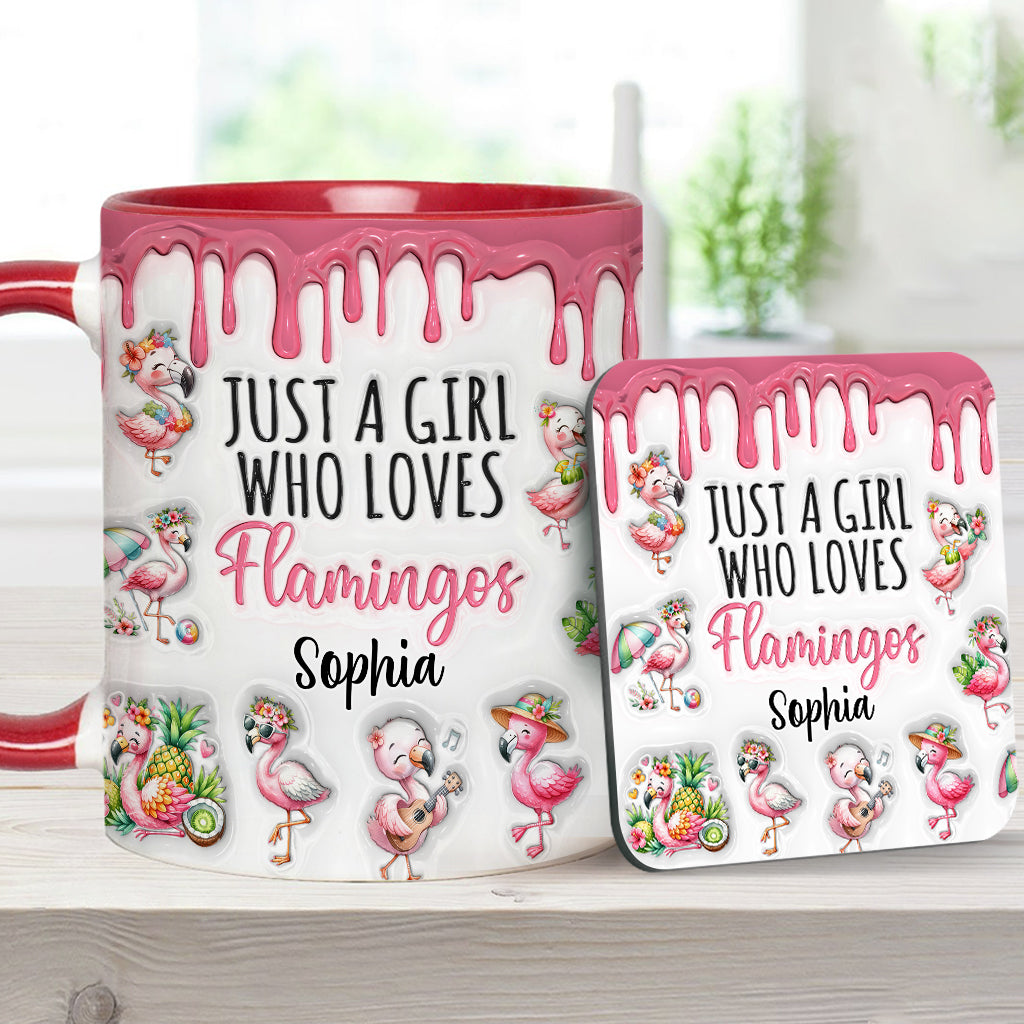 Mug personnalisé « Juste une fille qui aime les flamants roses »