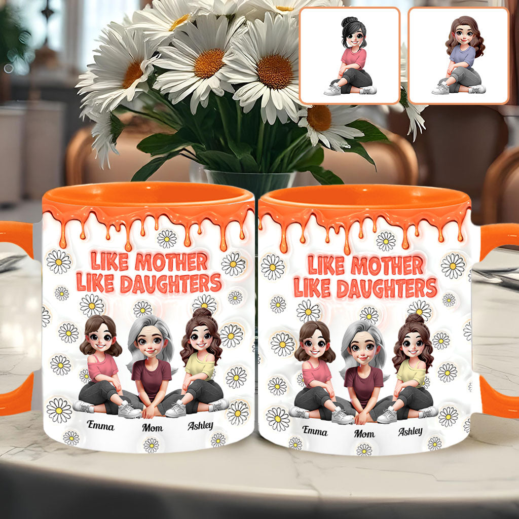 Like Mother Like Daughters - Personalized Mother Accent Mug