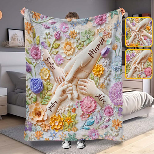 Hold Our Hands - Personalized Mother Blanket