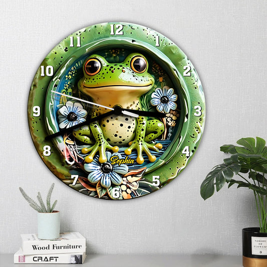 Liebe Frösche – Personalisierte Frosch-Wanduhr