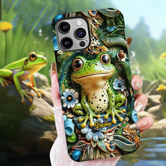 Ich liebe Frösche – Personalisierte Handyhülle mit Frosch-Vollbilddruck