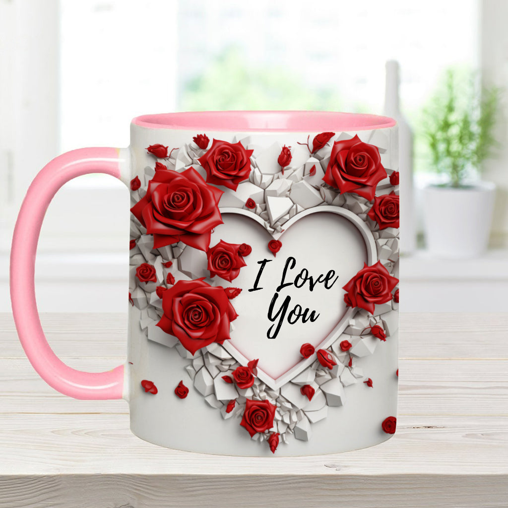 Be My Valentine - Personalized Couple Accent Mug