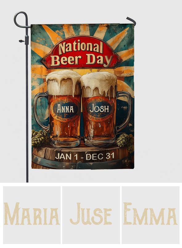Nationaler Biertag – Personalisierte Biergartenflagge