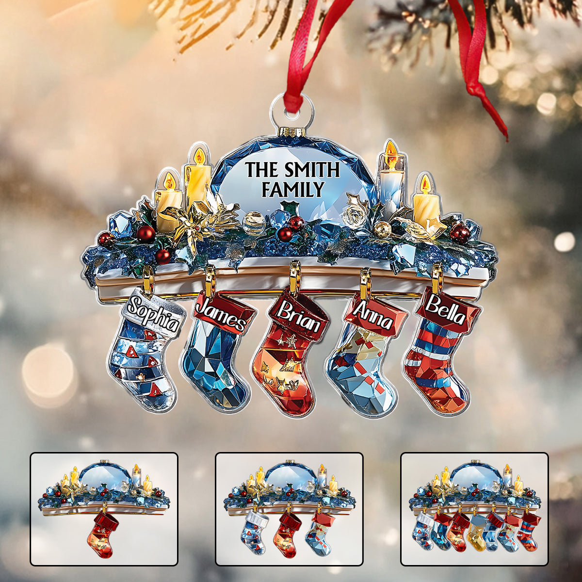 Kristallfamilie – Personalisierter Familienschmuck