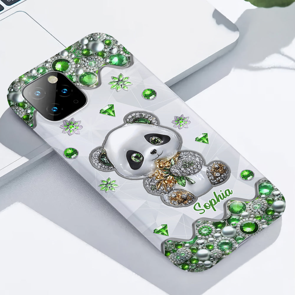 Einfach ein Mädchen, das Pandas liebt – Personalisierte Handyhülle mit Panda-Motiv