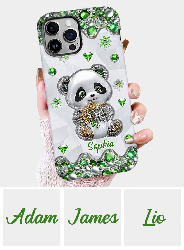 Einfach ein Mädchen, das Pandas liebt – Personalisierte Handyhülle mit Panda-Motiv
