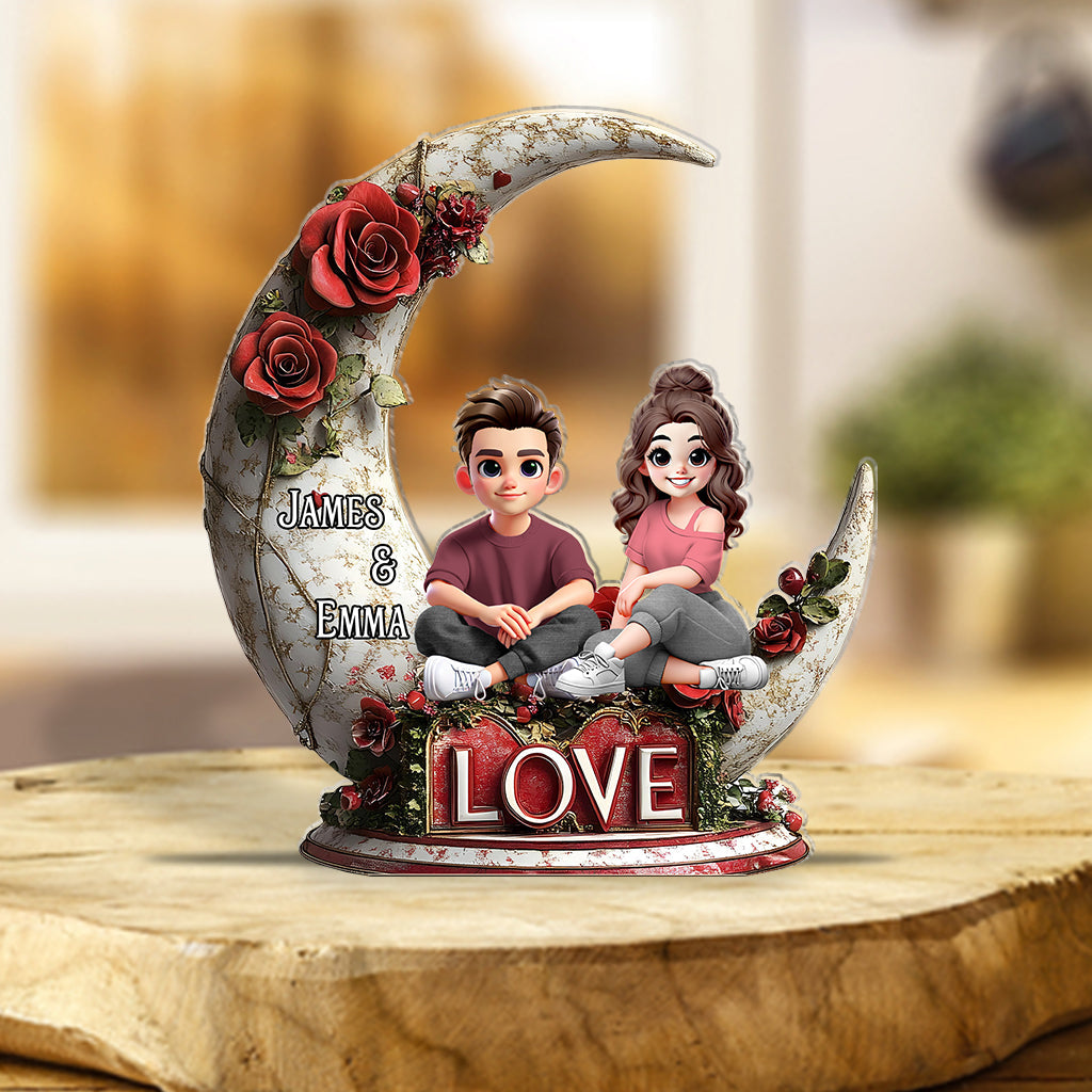 Love - Personalized Couple Custom Shaped Acrylic Plaque