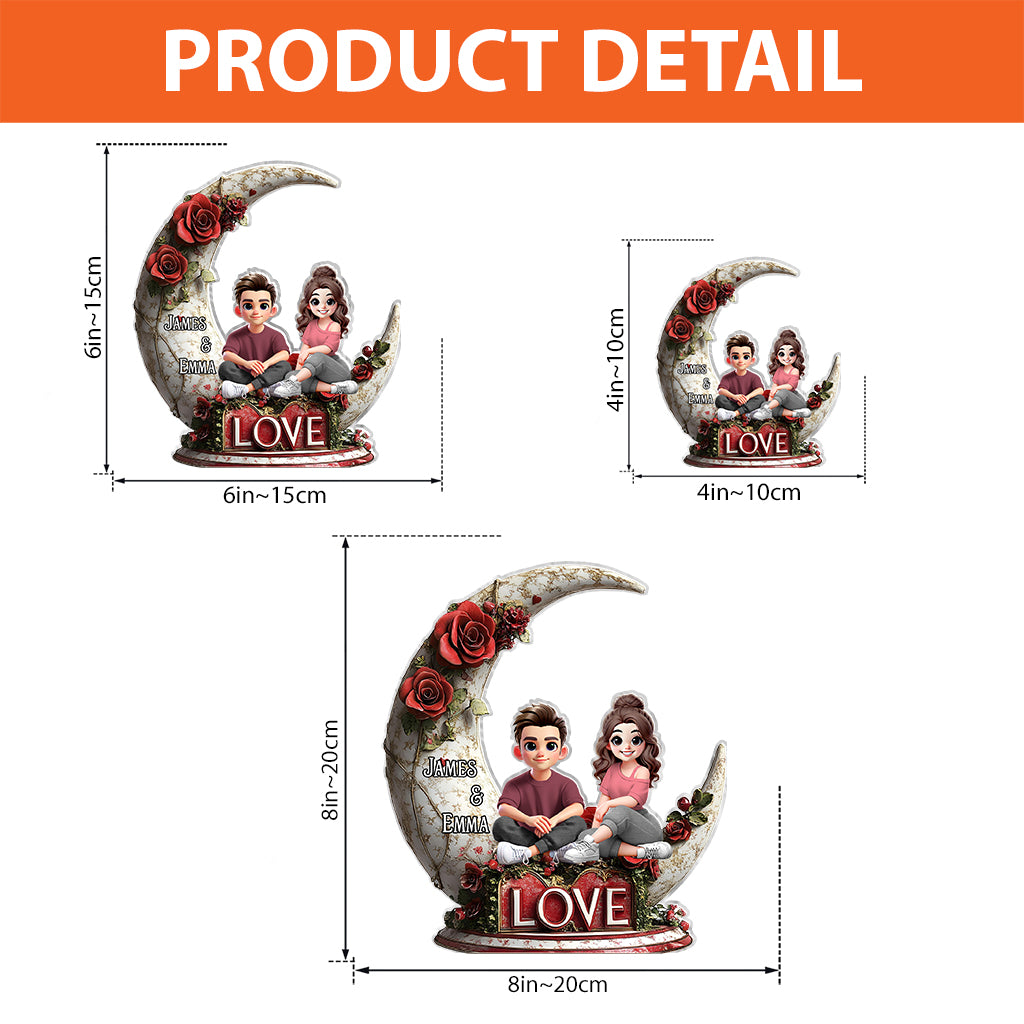Love - Personalized Couple Custom Shaped Acrylic Plaque