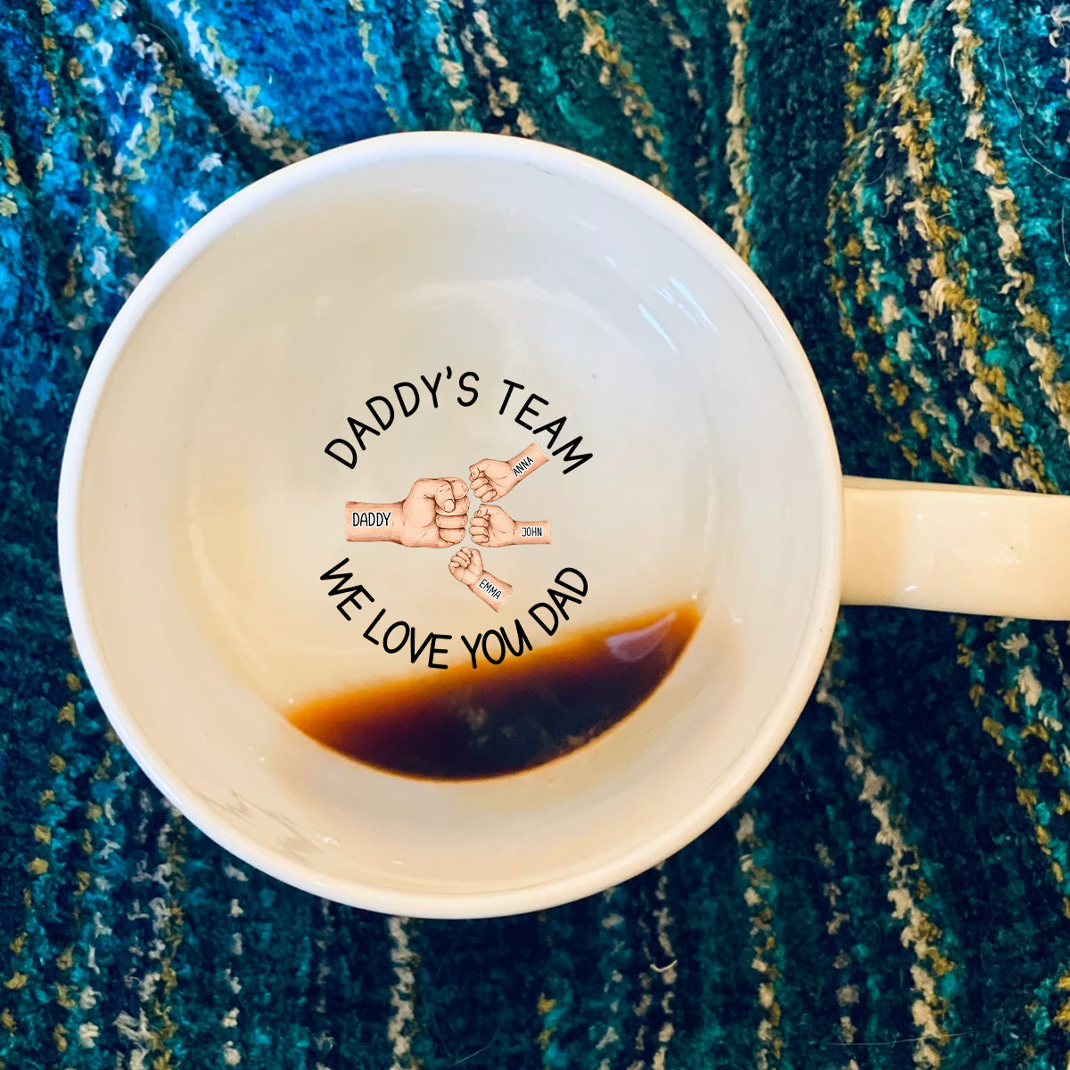 Daddy's Team - Personalized Father Hidden Message Mug