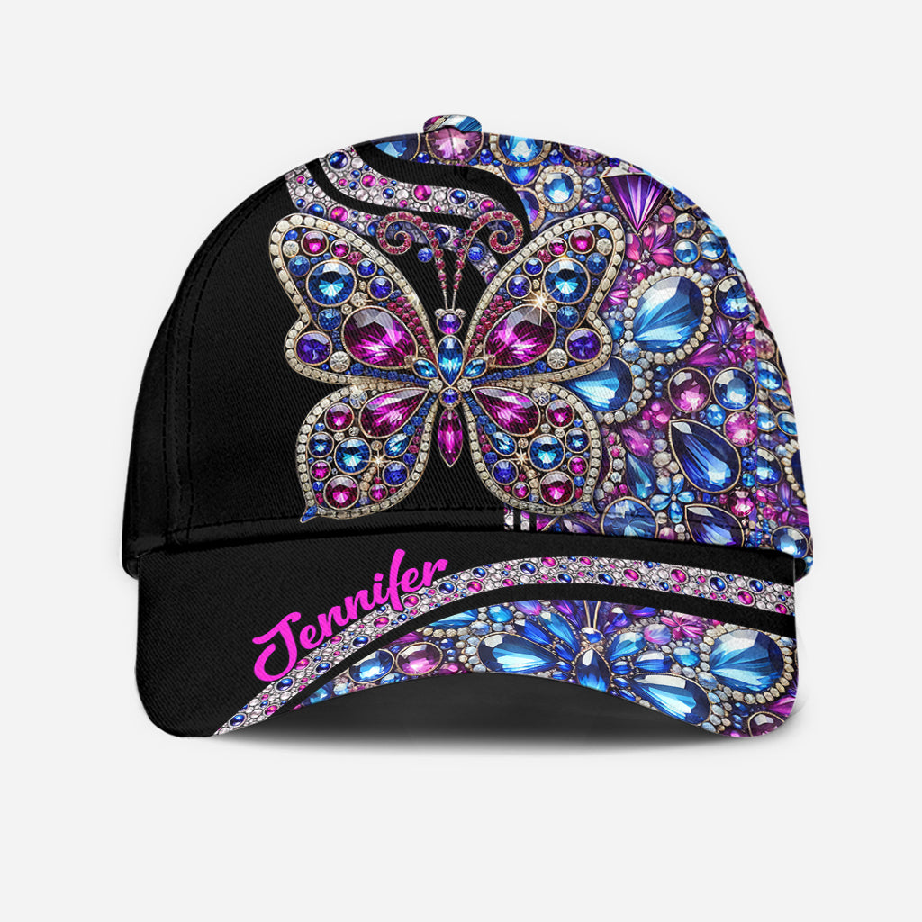 Glitzernder Schmetterling – Personalisierte Schmetterlings-Klassikkappe