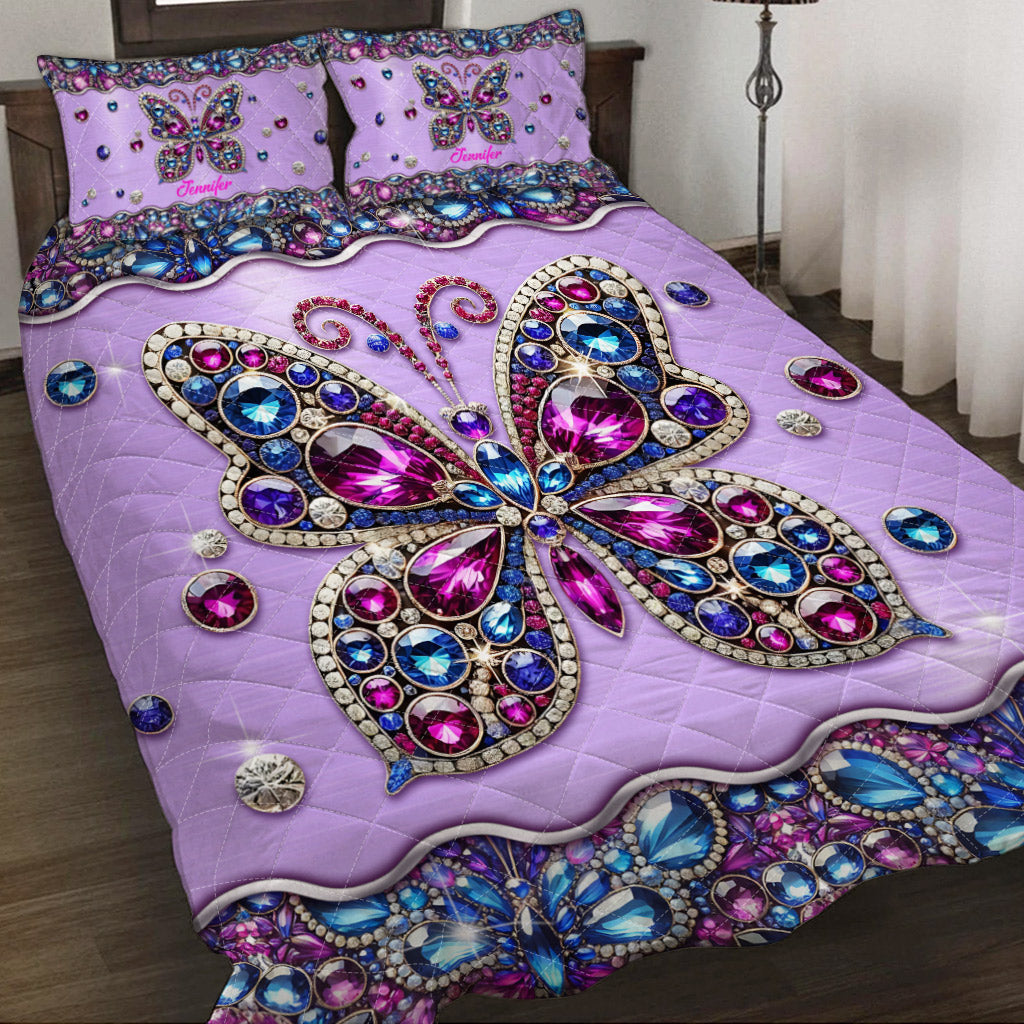 Couette papillon scintillante - Ensemble de couette papillon personnalisé