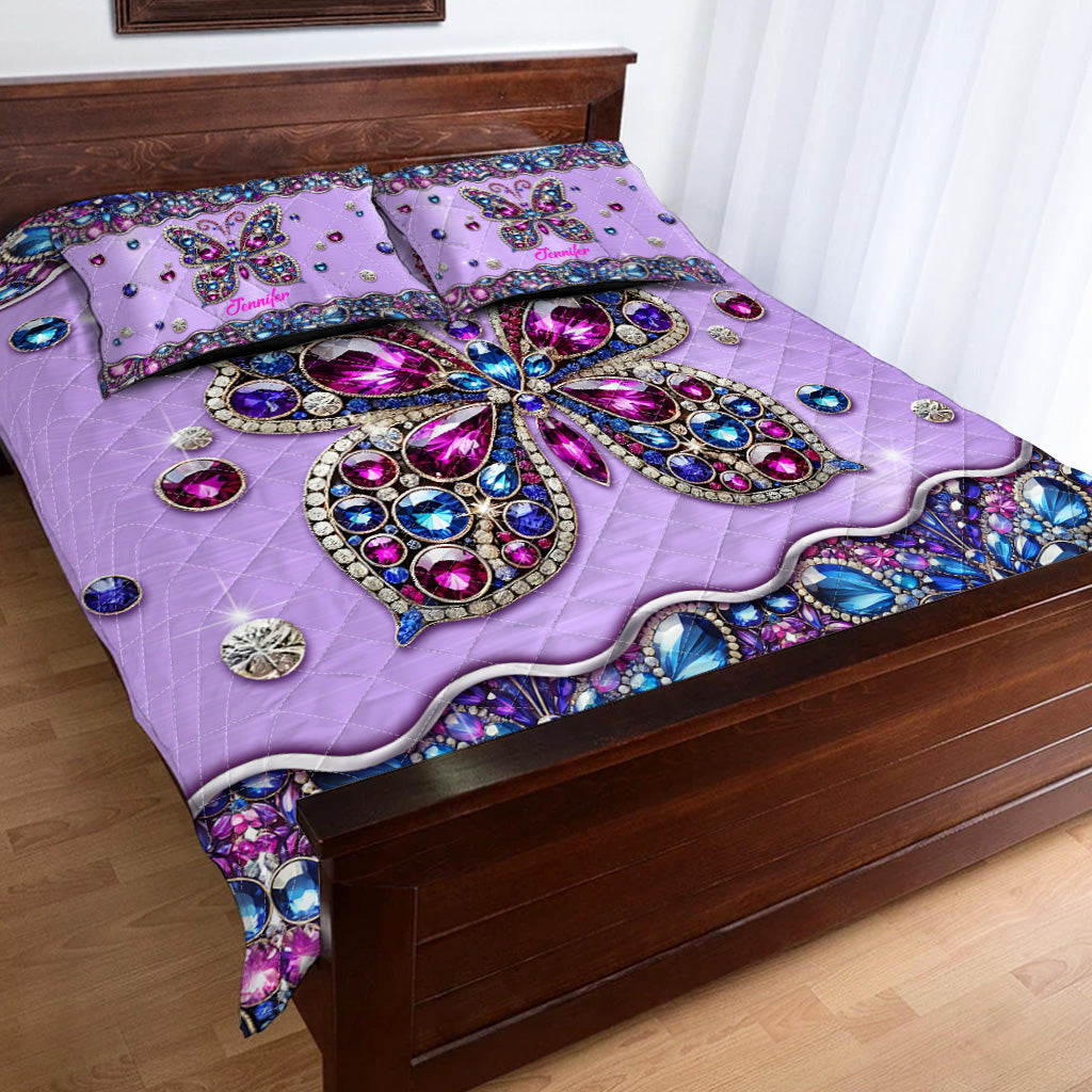 Couette papillon scintillante - Ensemble de couette papillon personnalisé