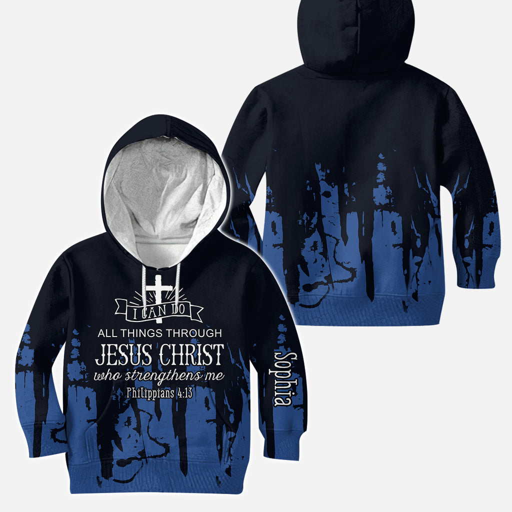 Ich kann alles schaffen – Personalisierter christlicher Hoodie und Leggings