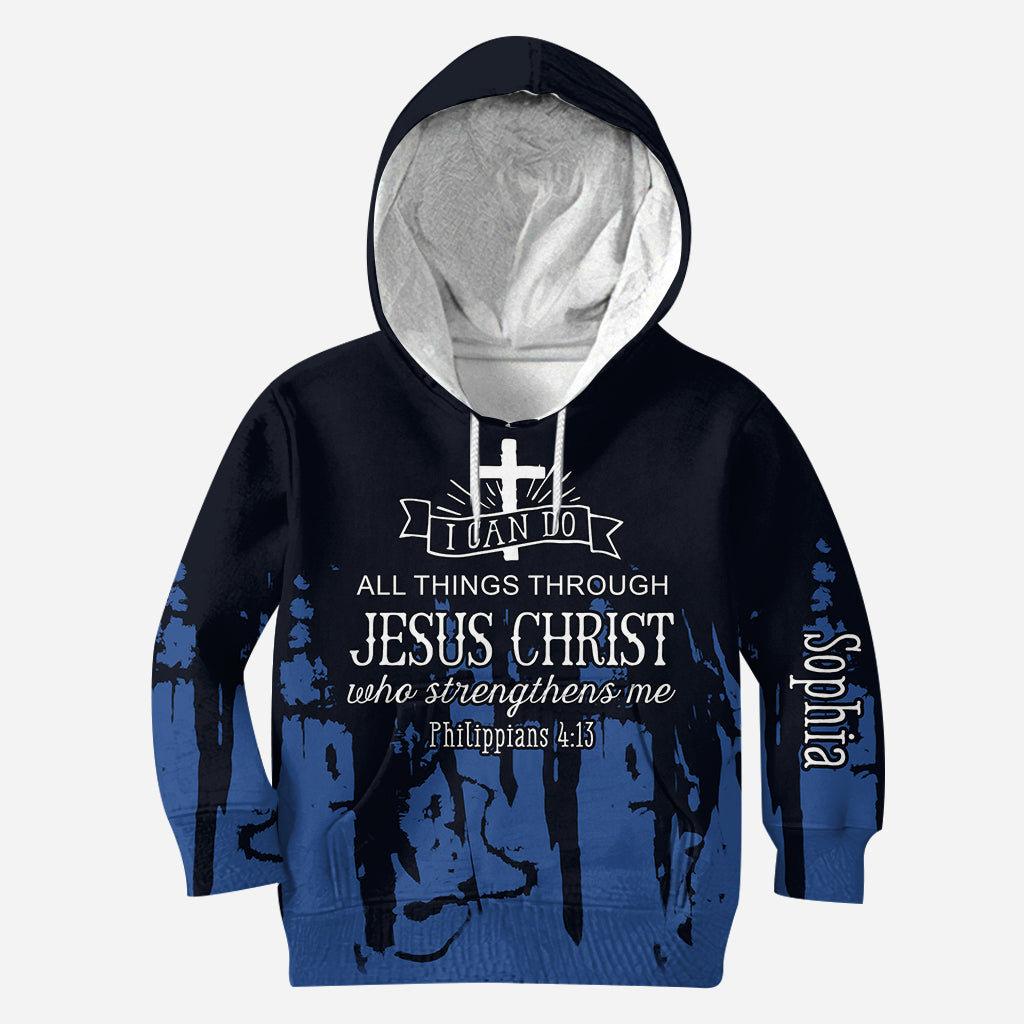 Ich kann alles schaffen – Personalisierter christlicher Hoodie und Leggings