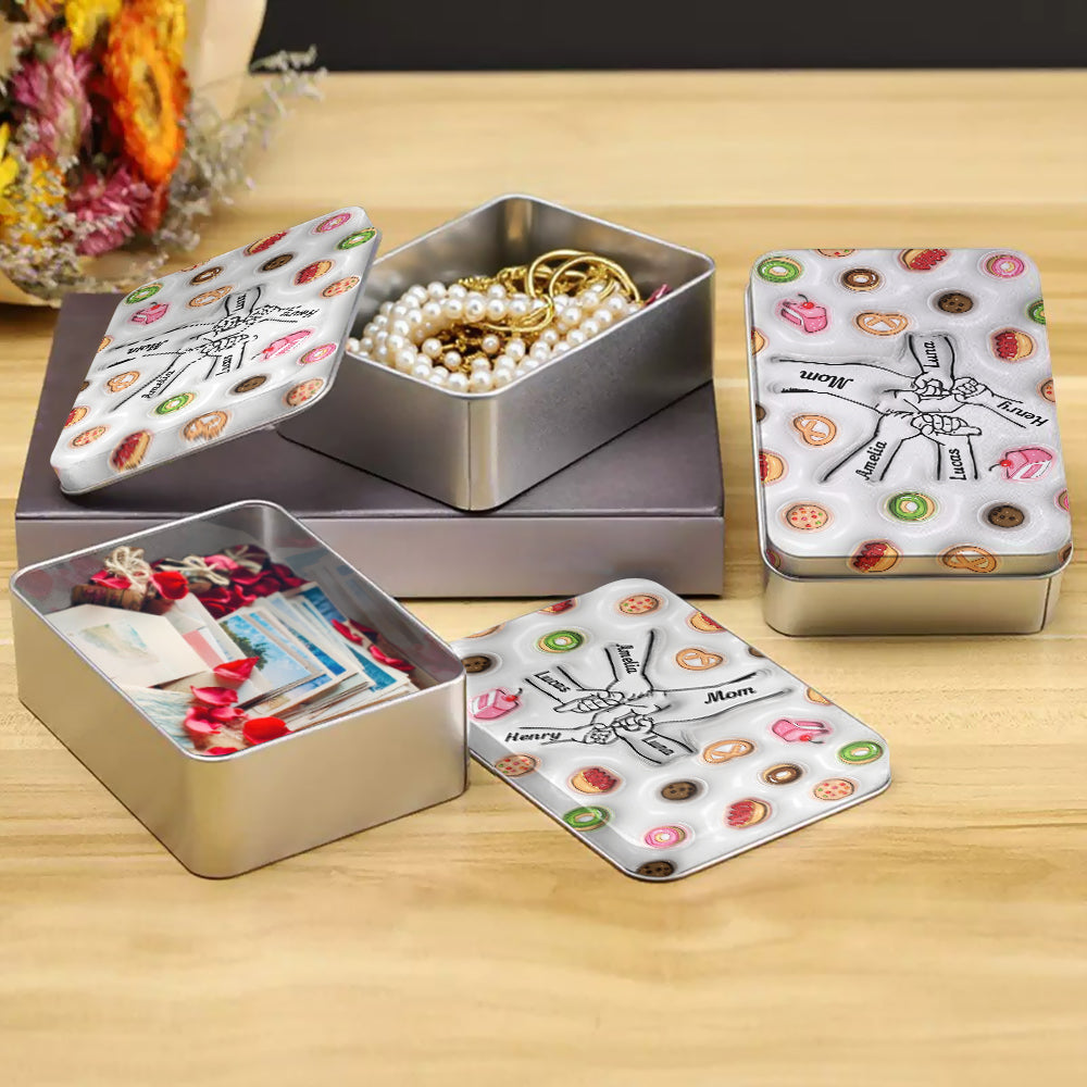 Cookies Mom Holding Hands - Personalized Mother Biscuit Tin