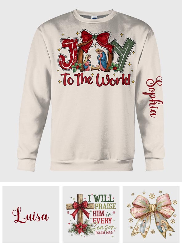 Joyeux Noël - T-shirt chrétien personnalisé intégral