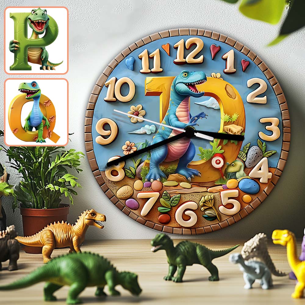 Magnifique horloge à lettres, cadeau idéal pour les petits-enfants - Horloge murale personnalisée pour enfants