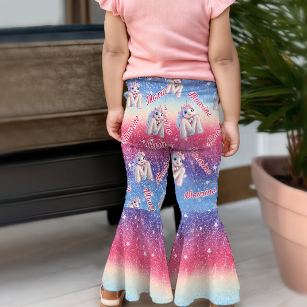 Wunderschönes Einhorn – personalisierte Schlagleggings für Kinder