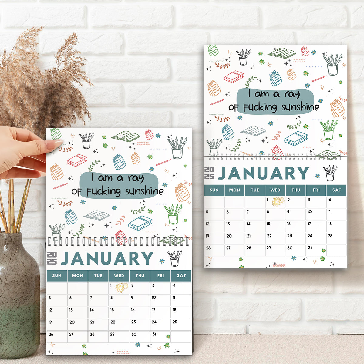Ich strahle und glänze ohne Entschuldigung – personalisierter Wand- und Tischkalender für Kollegen