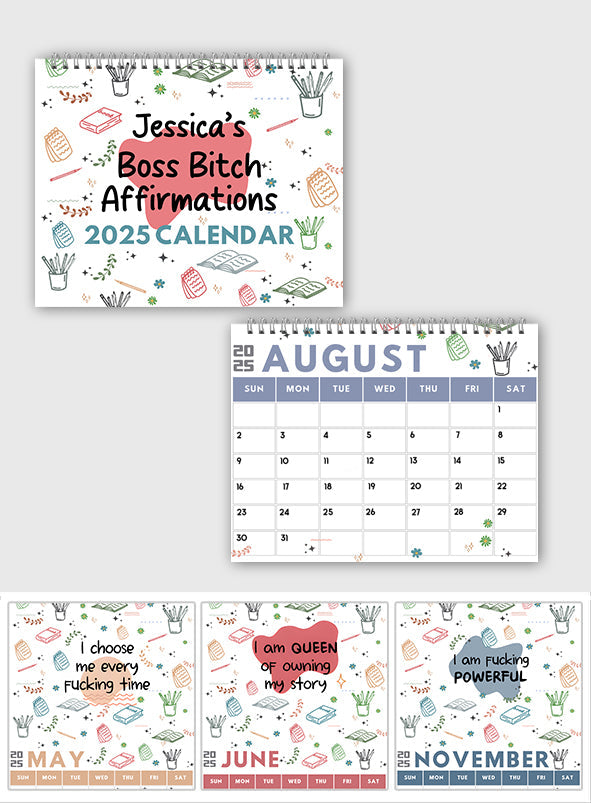 Ich strahle und glänze ohne Entschuldigung – personalisierter Wand- und Tischkalender für Kollegen
