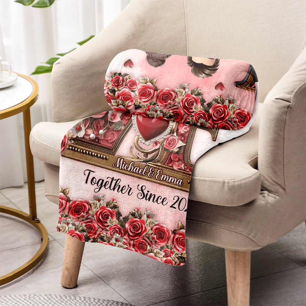 I Love You Forever - Personalized Couple Blanket