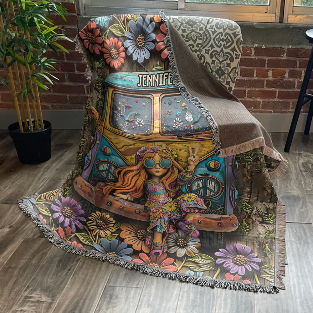 Amoureux du hippie - Couverture tissée hippie personnalisée