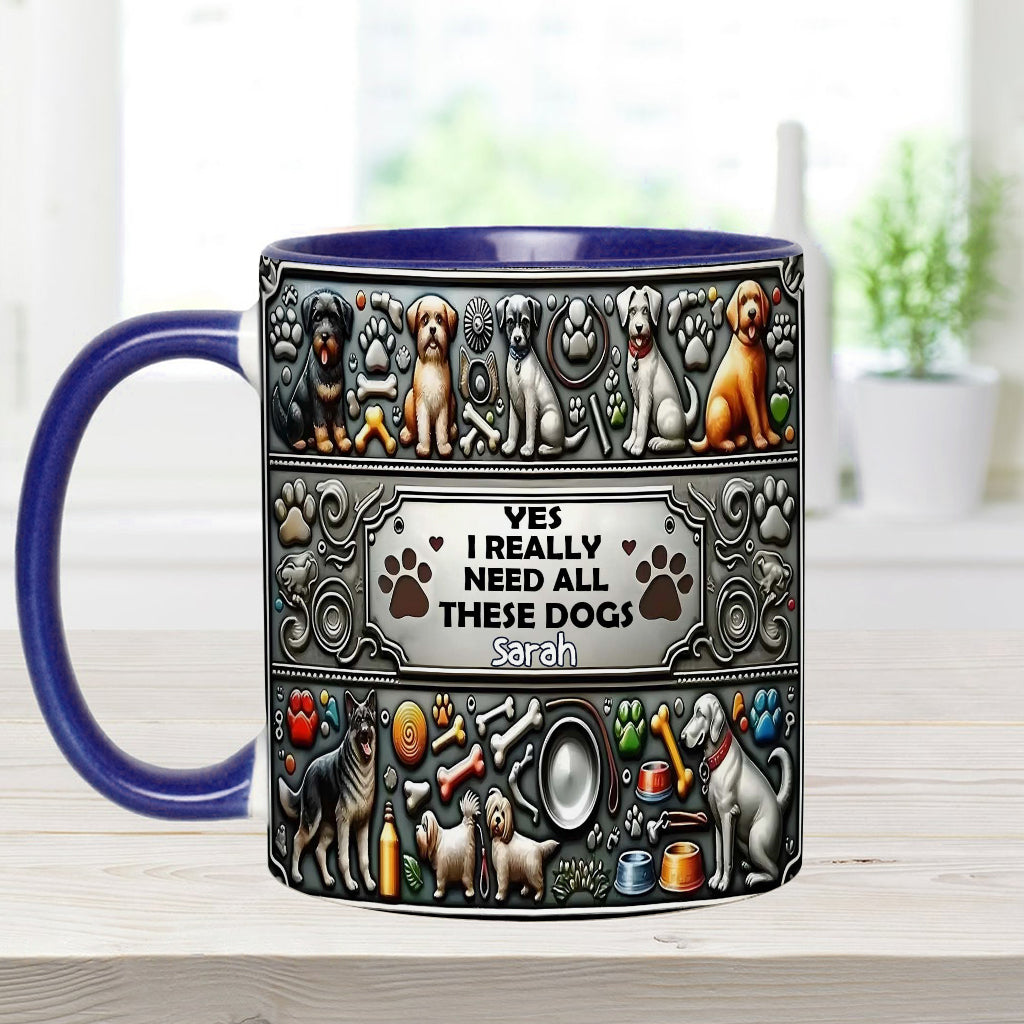 Verrückte Hundelady – Personalisierte Tasse mit Hundemotiv