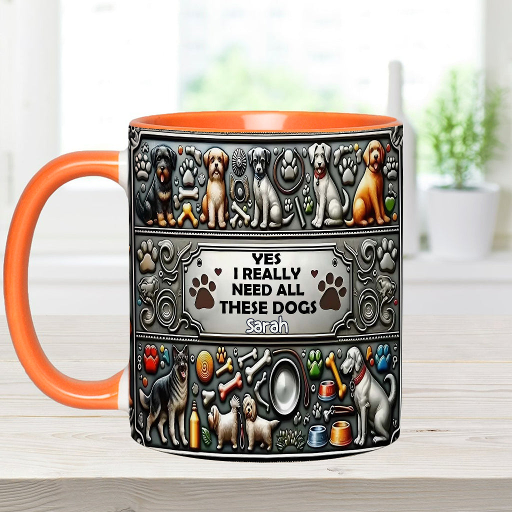 Verrückte Hundelady – Personalisierte Tasse mit Hundemotiv