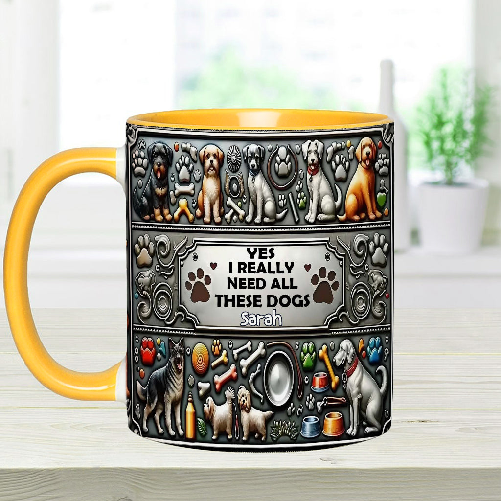 Verrückte Hundelady – Personalisierte Tasse mit Hundemotiv