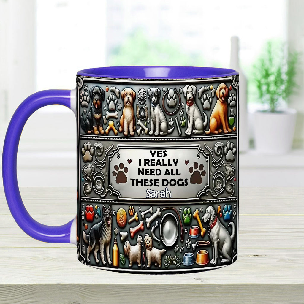 Verrückte Hundelady – Personalisierte Tasse mit Hundemotiv