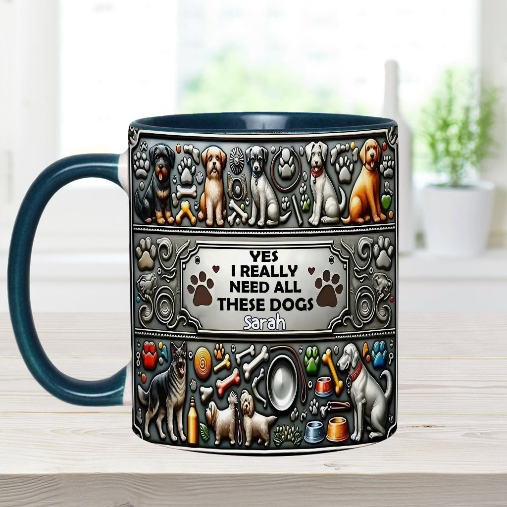 Verrückte Hundelady – Personalisierte Tasse mit Hundemotiv