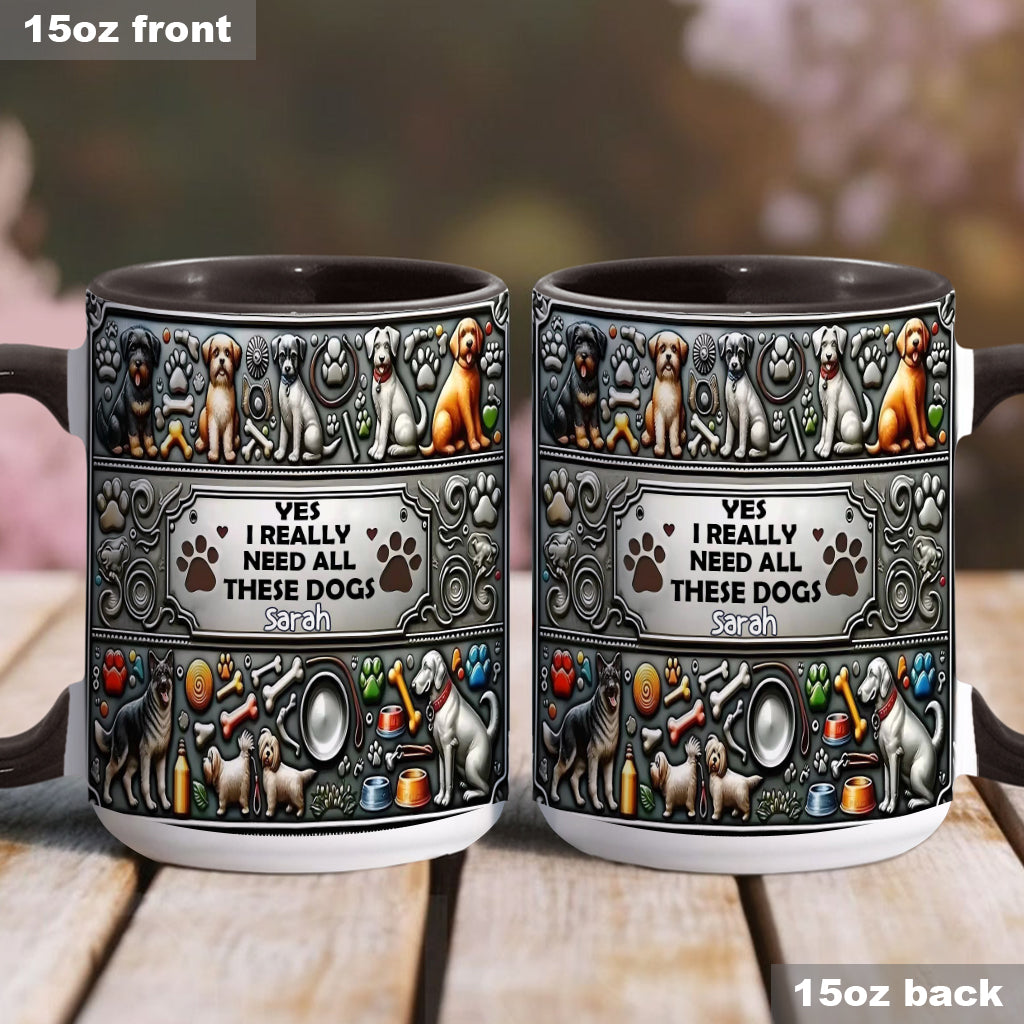 Verrückte Hundelady – Personalisierte Tasse mit Hundemotiv