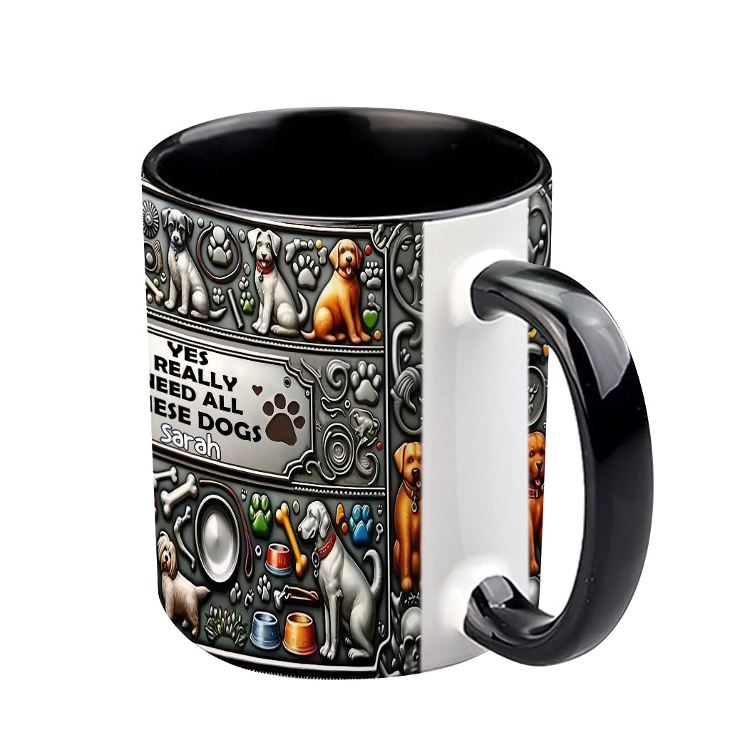 Verrückte Hundelady – Personalisierte Tasse mit Hundemotiv