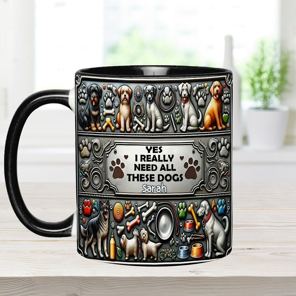 Verrückte Hundelady – Personalisierte Tasse mit Hundemotiv