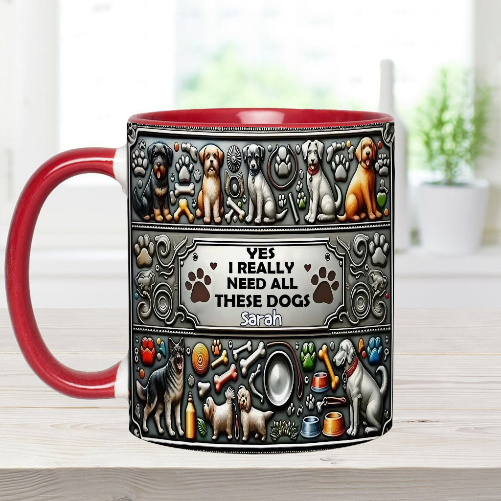 Verrückte Hundelady – Personalisierte Tasse mit Hundemotiv