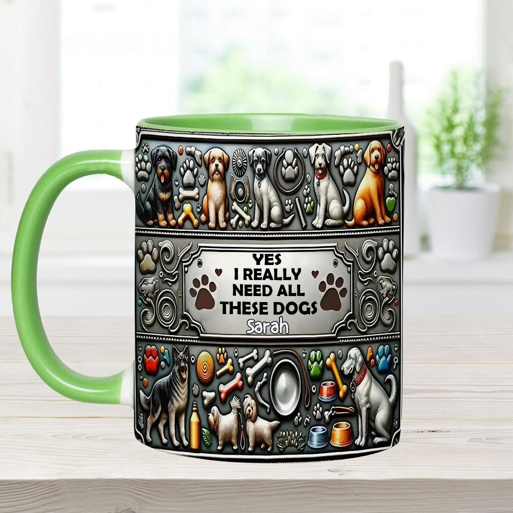 Verrückte Hundelady – Personalisierte Tasse mit Hundemotiv