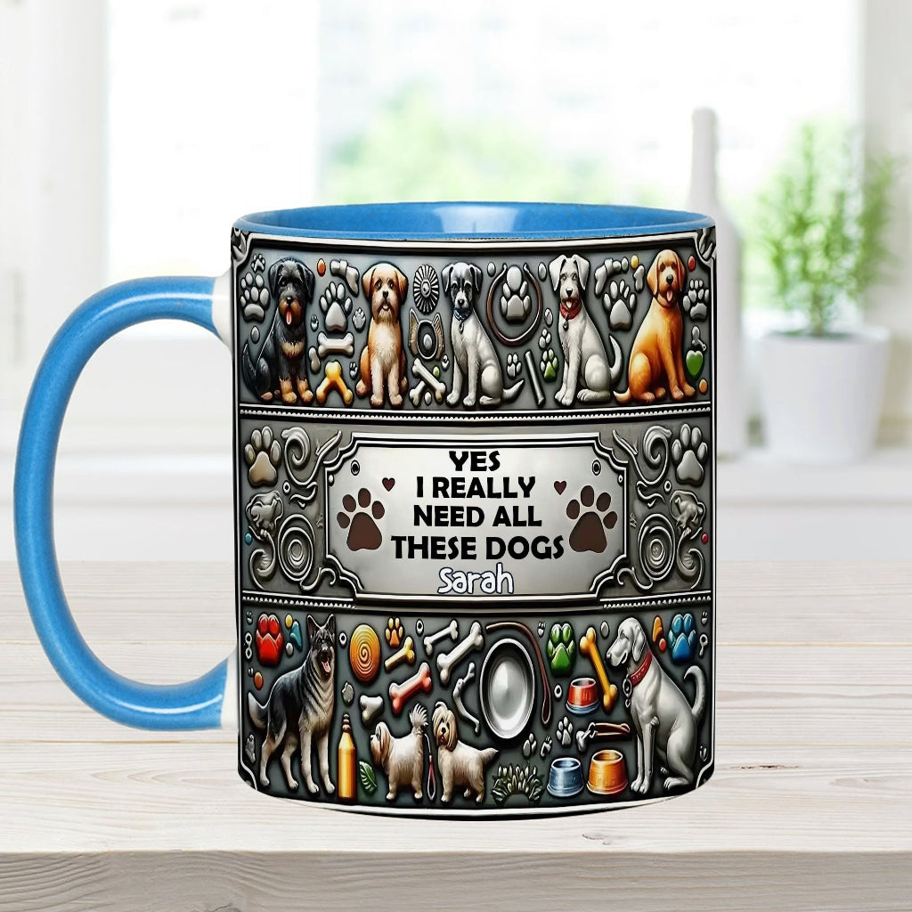 Verrückte Hundelady – Personalisierte Tasse mit Hundemotiv