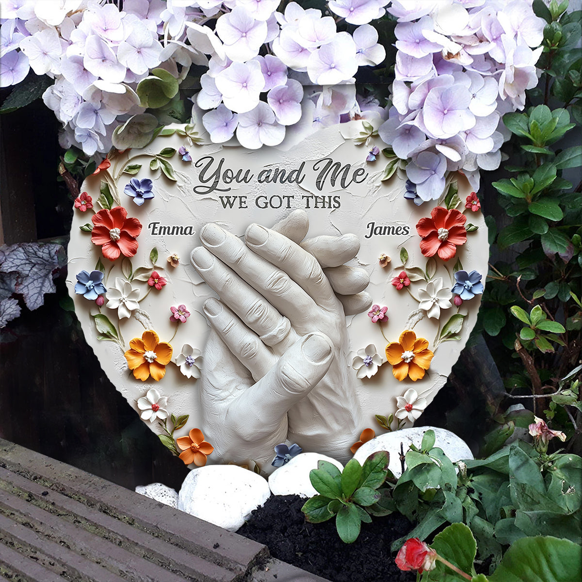 I Met You I Liked You - Personalized Couple Heart Shaped Stone