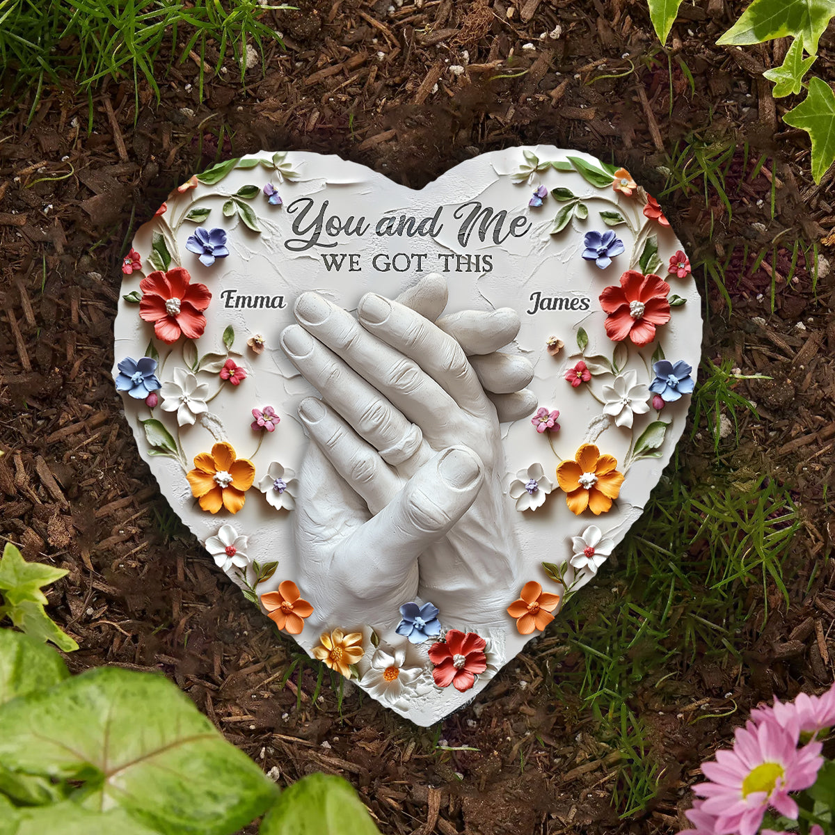 I Met You I Liked You - Personalized Couple Heart Shaped Stone