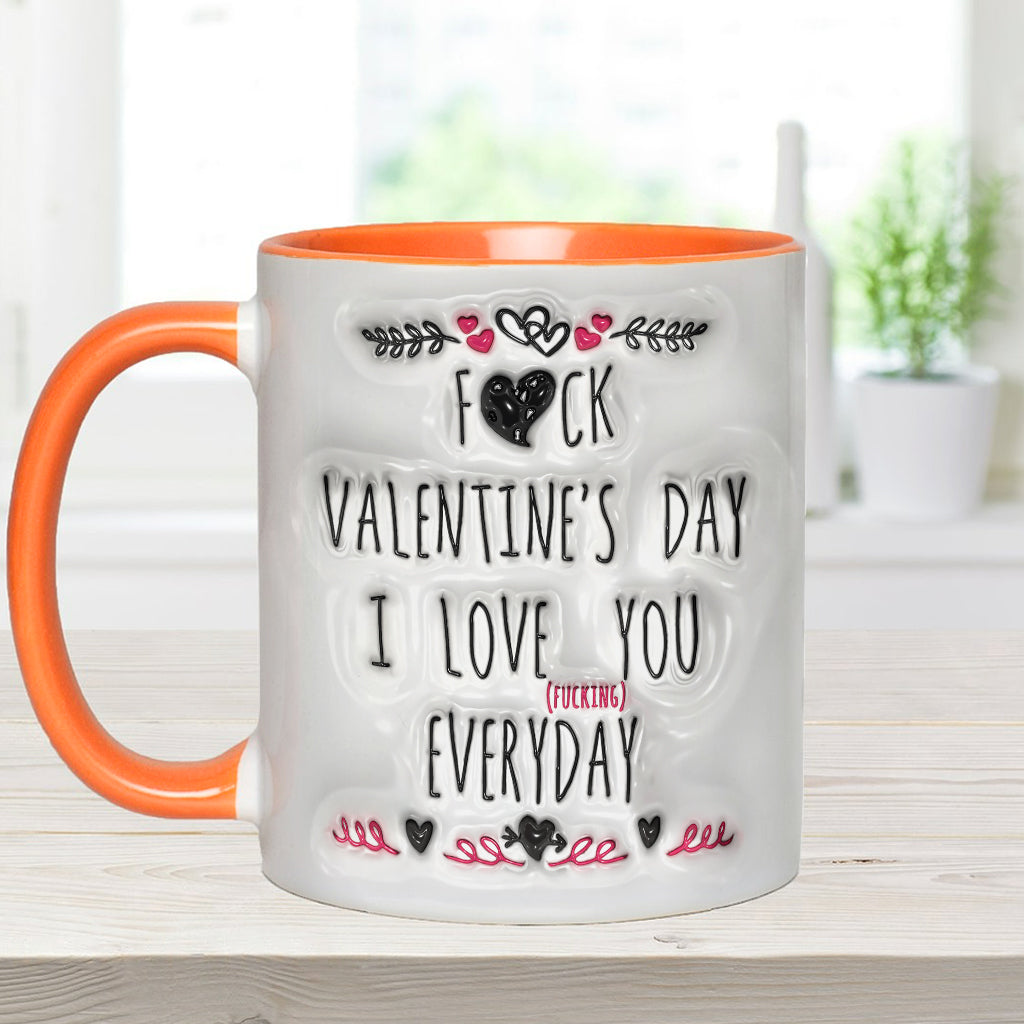I Love You Every Day - Personalized Couple Accent Mug