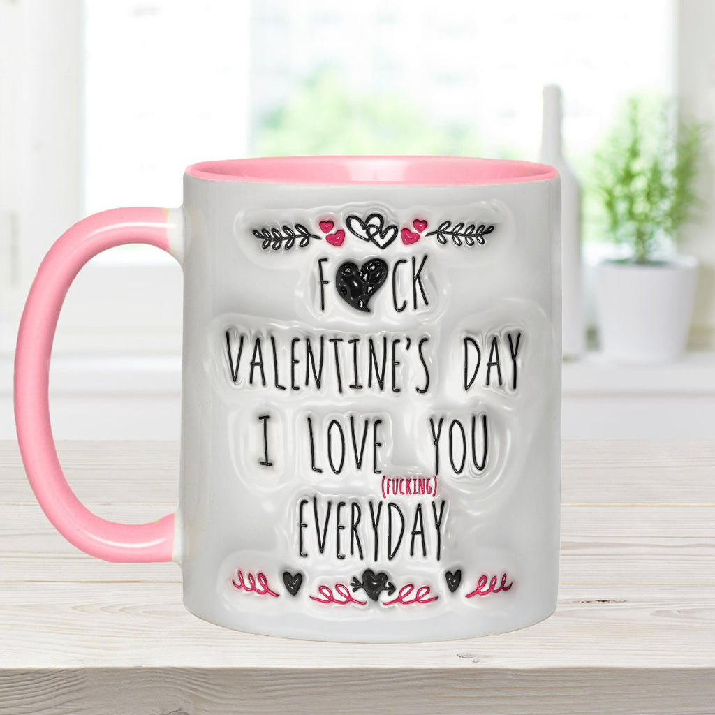 I Love You Every Day - Personalized Couple Accent Mug