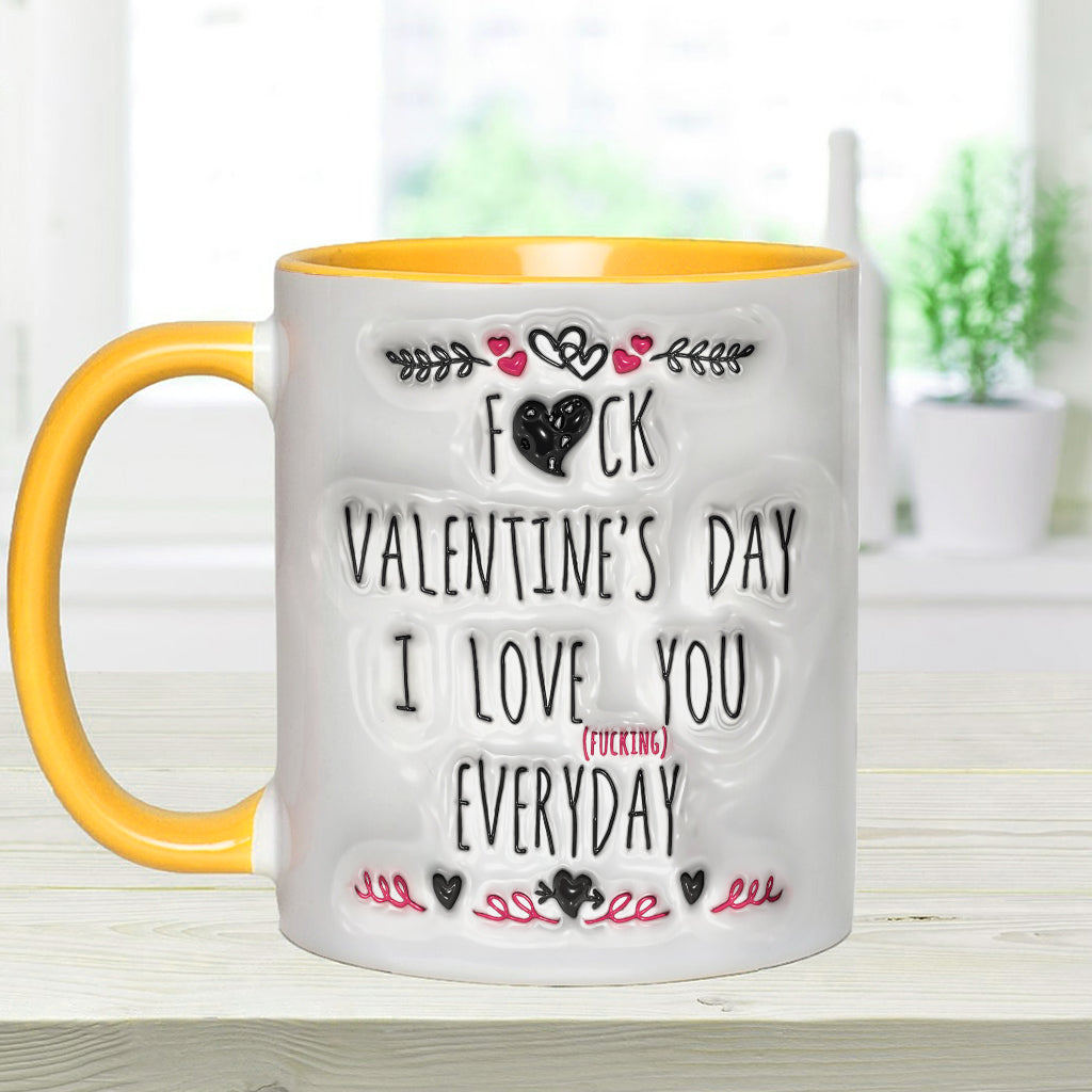 I Love You Every Day - Personalized Couple Accent Mug