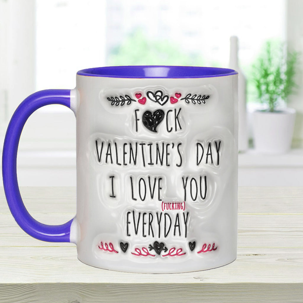 I Love You Every Day - Personalized Couple Accent Mug